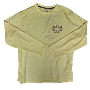 Ron Jon Surf Shop Long Sleeve Performance Shirt Yellow Large Cocoa Beach Florida